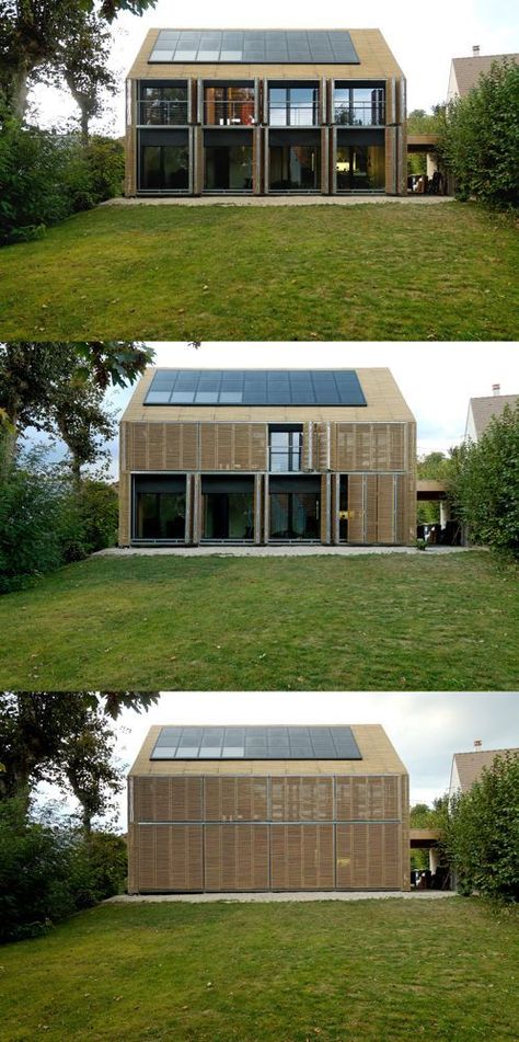 Passive Solar Design, Houses In France, Bamboo Architecture, Plans Architecture, Pump House, Solar Design, Bamboo House, Timber Structure, Loft House