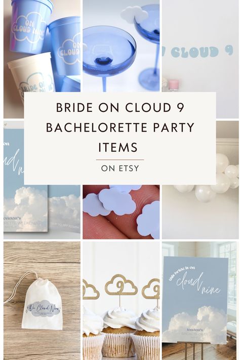 Planning a bachelorette party can be a daunting task, especially when it comes to choosing items to make the party extra special. Whether you're looking for fun decorations or accessories, we've got you covered. So, get ready to discover the best "Bride on Cloud 9" bachelorette party items on Etsy! Cloud Bachelorette Theme, Could 9 Bachelorette, On Cloud Nine Bachelorette Outfits, Bachelorette Party On Cloud Nine, Bride On Cloud Nine Bachelorette, Bachelorette On Cloud 9, Bride Is On Cloud 9 Bachelorette, Brides On Cloud 9, Blue Themed Bachelorette Party