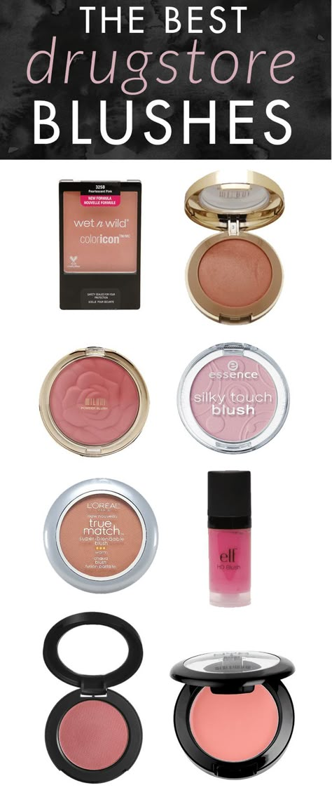 The Best Drugstore Blushes - beautiful blushes can definitely be found at the drugstore. These drugstore blushes have amazing quality and pigmentation. You'll love them! Best Drugstore Blush, On The Go Makeup, Drugstore Blush, Drugstore Products, Best Drugstore Makeup, Beginner Makeup, Blush Beauty, Feeling Pretty, Makeup Guide