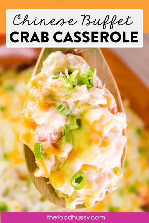 Cheesy Crab Chinese Buffet, Baked Crab Salad, Crab Hotdish, Healthy Delicious Casserole Recipes, Chinese Buffet Cheesy Crab Casserole, Crab And Rice Bowl, Chinese Buffet Seafood Bake, Crab Chinese Recipes, Chinese Food Recipes Crab Meat