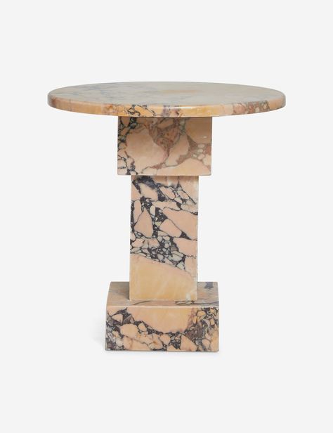 Potts Round Side Table Master Remodel, Marble End Table, Burled Wood Furniture, Orange Marble, Marble End Tables, Mantel Mirrors, Marble Side Table, Cordless Table Lamps, Bright Living Room