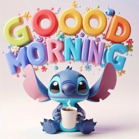 Good morning , leroy stich Good Morning Stitch, Good Morning Cute Cartoon, Happy Monday Images Funny, Good Morning Disney, Monday Morning Greetings, Happy Monday Images, Monday Post, Good Morning Cartoon, Latest Good Morning Images