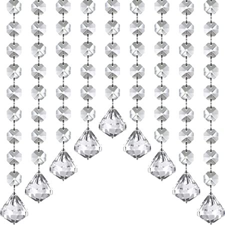 Garland Curtain, Chandelier Prisms, Wedding Party Centerpieces, Glam Christmas Decor, Door Beads, Crystal Garland, Diamond Chandelier, Hanging Crystal, Acrylic Gems