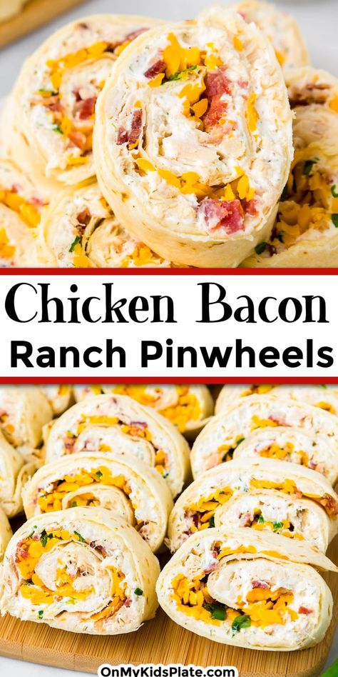 Essen, Chicken Bacon Ranch Pinwheels, Bacon Ranch Pinwheels, Chicken Bacon Cheese, Ranch Pinwheels, Appetizers Cold, Cold Appetizers Easy, Chicken Pinwheels, Cold Finger Foods