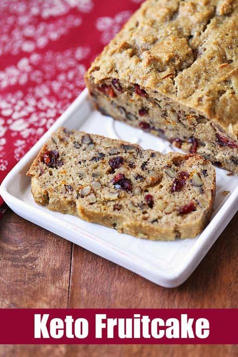 Gluten-Free Keto Fruit Cake Recipe | Healthy Recipes Blog Fruit Cake Recipe, Keto Fruit, Postre Keto, Low Carb Low Sugar, Fruitcake Recipes, Keto Cake, Low Carb Sweets, Recetas Keto, Low Carb Diet Recipes