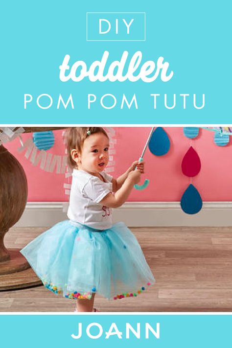 Is there anything cuter than a toddler in a tutu? Yeah, we didn’t think so. This DIY Toddler Pom Pom Tutu is the perfect project to make for a kid’s first birthday party or a dress-up kit. Click here to find the full easy tutorial from JOANN. Diy Toddler Tutu, Toddler Tutu Diy, Pom Pon, How To Make Tutu, Toddler Tutu, Diy Tutu, Toddler Parties, Diy Toddler, Tutu Outfits