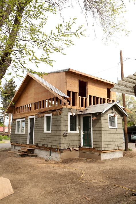 Two Story Addition Back Of House, Add Second Story To House, Small House Additions, Adding Second Story, Bungalow Addition, Second Floor Addition, The Grit And Polish, Grit And Polish, Second Story Addition