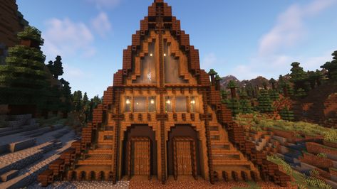 Beautiful and easy minecraft build! A Frame House Minecraft, Minecraft A Frame, Minecraft A Frame House, Minecraft A, Mc Ideas, Frame House, A Frame Cabin, Minecraft Architecture, A Frame House