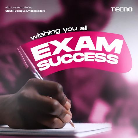 Exam success design for Tecno Campus Ambassadors Community - UNIBEN Branch #designinspiration #draw #succes #flyer #flyersdesign #art #artsy #3d #explorepage #explore Exam Week Pubmat, Exam Success Flyer Design, Exam Poster Design, 3d Pubmat, Id Graphic Design, Exam Pubmat, Exam Poster, Pubmats Graphic Design, Pubmats Ideas