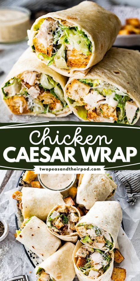 This Chicken Caesar Wrap makes a great summer lunch idea or an easy dinner idea for the family! This recipe tastes like classic Caesar salad! It also makes an easy Spring recipe! Save this pin. Dinner Ideas Wraps, Chicken Wrap Dinner Ideas, Easy Dinner Recipes Wraps, Dinner To Make For Family, Best Chicken For Ceasar Salad, Quick Easy Dinner Meals Families, Chicken Caesar Salad Wrap Recipe, Easy Recipes For Family Dinners, Quick Easy Lunch Ideas Healthy