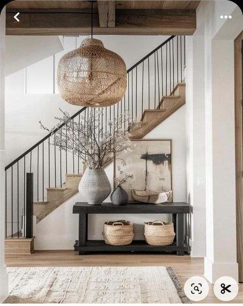 Heather Miller, Foyer Ideas Entryway, Entry Decor, House Entrance, Organic Modern, Interior Design Studio, Dream Home Design, Living Room Interior, Interior Architecture Design