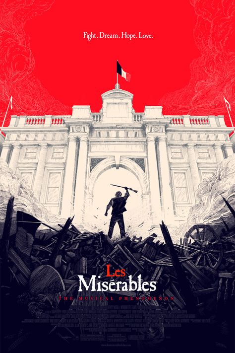 Mondo Unveils Beautiful Prints For ‘The Master,’ ‘Les Miserables,’ And ‘ParaNorman’ - MTV Les Miserables Poster, Cool Poster Designs, Olly Moss, Mondo Posters, Septième Art, Renee Zellweger, Movie Posters Design, Poster Design Inspiration, Cinema Posters