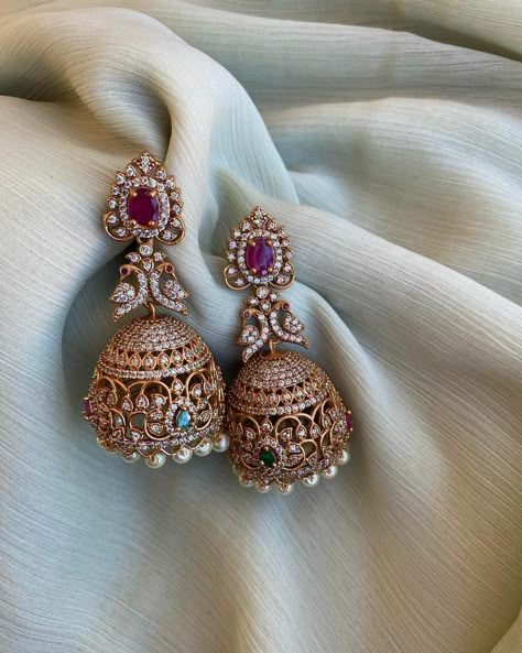 Jhumkas Earrings, Buttalu Earrings, Antique Jhumkas Gold Temple Jewellery, Buttalu Earrings Gold Bridal, Temple Earrings, Gold Earrings For Bride, Jumki Design Gold, Gold Jhumka Designs Indian Weddings, Jhumkas Gold Indian