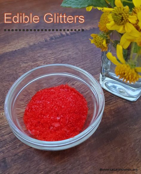 Homemade Edible Glitter, Edible Glitter Recipe, North Indian Recipes, Sweet Recipes Desserts, Edible Food, Edible Glitter, All Food, How To Make Homemade, Sweet Recipes