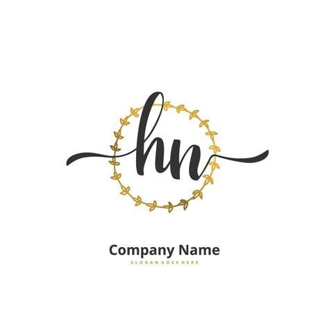 Hn Logo, Signature Logo Design, Handwritten Logo, Wedding Luxury, Luxury Logo, Signature Logo, Company Names, Handwriting, Vector Art