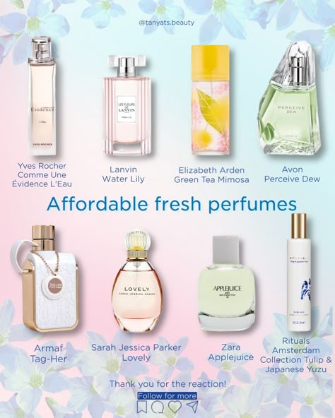 Fresh Scent Perfume For Women, Summer Scents Perfume, Budget Perfume, Cool Water Perfume, Perfume Recommendation, Spring In Amsterdam, Tuberose Perfume, Best Summer Perfumes, Zara Fragrance