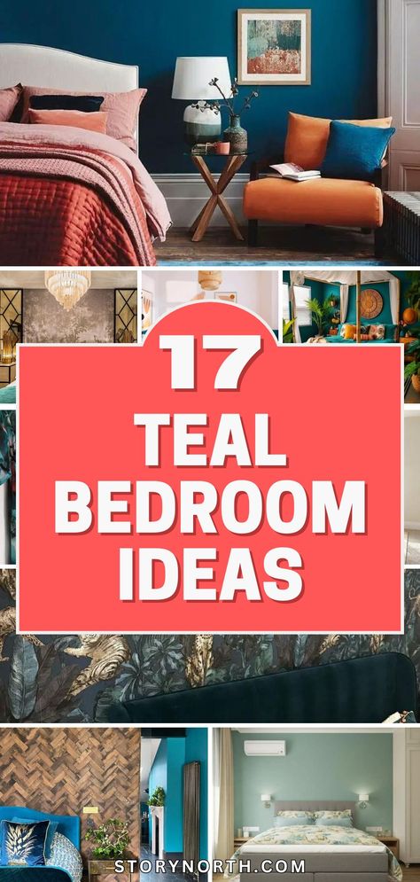 Pin these refreshing teal bedroom ideas to revitalize your home decor! Find inspiration to create a calming and stylish space. #TealBedroom #HomeDecorIdeas #BedroomRefresh Green And Aqua Bedroom, Teal Boys Bedroom, Teal Complimentary Colors, Blue And Terracotta Bedroom, Teal And Orange Bedroom, Orange And Teal Bedroom, Teal Bed, Burnt Orange Bedroom, Mustard Bedroom