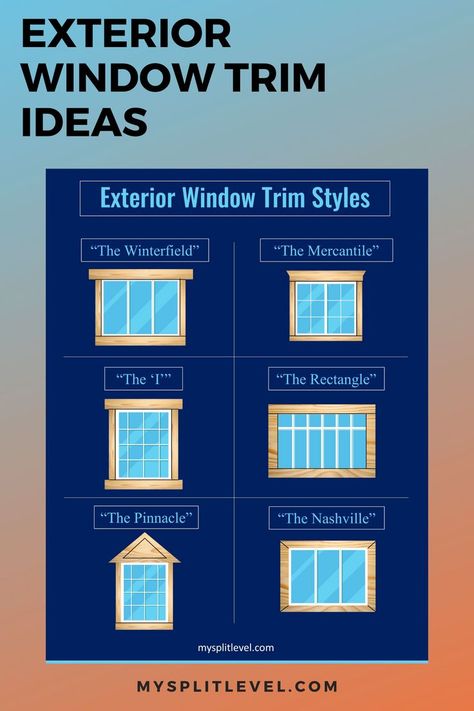 Window Frame Ideas Moldings Exterior, Exterior Window Trim Detail, Wide Window Trim Exterior, Outdoor Window Trim Farmhouse, Frame Exterior Windows Diy, Adding Exterior Window Trim, Wood Trim Windows Exterior, Window Upgrade Exterior, Window Wrap Exterior