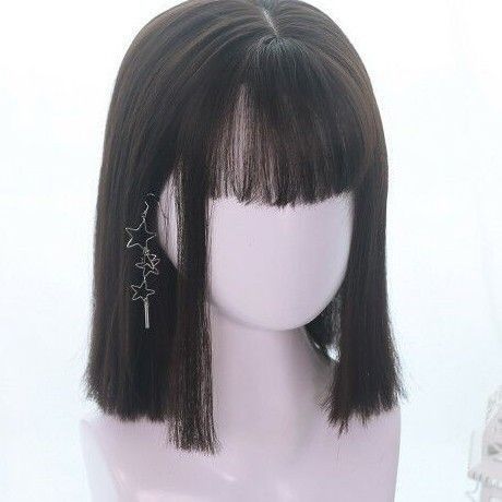 Hair Reference Straight, Kawaii Hairstyles Short, Rachel Vennya, Hair Stages, Transparent Dress, Cosplay Hair, Kawaii Hairstyles, Fake Hair, Haircuts Straight Hair