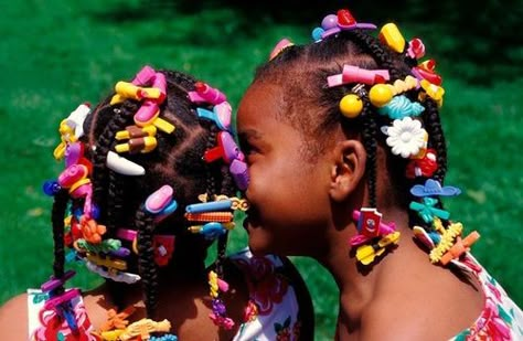 How Soon Is Too Soon To Relax Your Daughter's Hair? - https://blackhairinformation.com/by-type/relaxed-hair/soon-soon-relax-daughters-hair/ Black Hair With Clips, Black Childhood, Black Girlhood, Hair Clips 90s, Black Joy, I Love Being Black, Hair Afro, Black Photography, Black Femininity