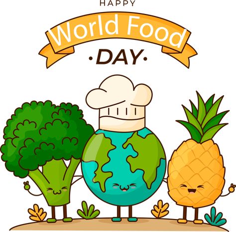 Save Food Poster Drawing, Nutrition Month Poster Making Drawing, Save Food Poster, World Food Day Poster, Christmas Themed Food, International Food Day, World Food Day, Balloons Ideas, Food Day