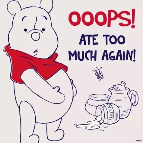 Christmas Ate Too Much, Pooh Bear, Too Much, Winnie The Pooh, Christmas, Quick Saves