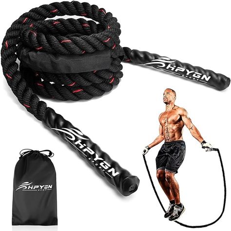 Jump Rope, Weighted Jump Ropes for Men women, 2.8lb 3lb 5lb Heavy Skipping Rope for Exercise, Adult Jumpropes for Home Workout, Improve Strength and Building Muscle,Total Body Workout Equipment Weighted Jump Rope, Boxing Gym, Workout Equipment, Building Muscle, Skipping Rope, Total Body Workout, Home Workout, Jump Rope, Gym Training