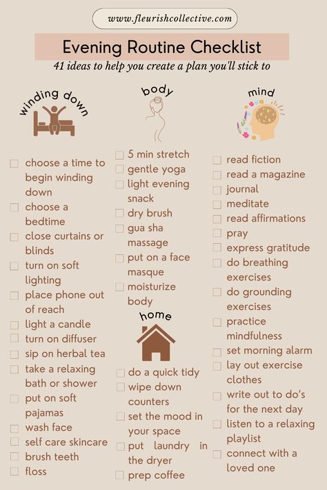 Organisation, That Girl Evening Routine, Evening Routine Checklist, Holiday Routine, Evening Routine Ideas, Routine List, Yoga Reading, Reset Routine, Routine Checklist