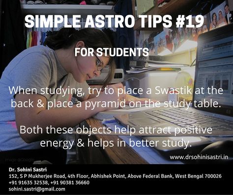 Vastu Tips For Students, Marriage Astrology, How To Feng Shui Your Home, Vastu House, Student Planner Printable, Jyotish Astrology, Astrology Remedy, Hindu Rituals, True Interesting Facts