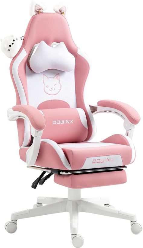 Gaming Chair Cute with Cat Ears and Massage Lumbar Support, Ergonomic Computer Chair - Best Seller - Holiday - Christmas List - pumpkin - IT Girl - Tween Present Idea - short uggs - Spooky Season - December - Gamer Girl - Work from Home - Hocus Pocus - Barbie - Barbie Costume - Spa - Barbie - Fall Decor - Pumpkin Spice - Winter - Cold Nights - Wish List- Spa Decor - Cozy - Dorm - Holiday - Seasonal - Pink Desk Chair = Hello Kitty Pink Desk Chair, Gamer Chair, Chaise Gaming, Ergonomic Computer Chair, Game Chair, Sweet Cat, Spa Decor, Pumpkin Fall Decor, Cat Doll