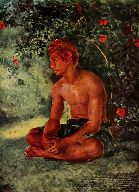 John La Farge (1835-1910)- Sketch of Maua, One of Our Boat Crew, Apia, Samoa. 1891. Oil Painting Reproductions, Painting Reproductions, South Pacific, Great Big Canvas, American Artists, Artist Art, Stretched Canvas Prints, American Art, Oil Painting On Canvas