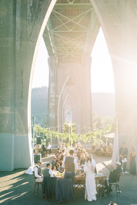 Kings Landing, Bridge Wedding, Under A Bridge, Under Bridge, King's Landing, Portland Wedding, Church Ceremony, Event Planning Design, Outdoor Venues