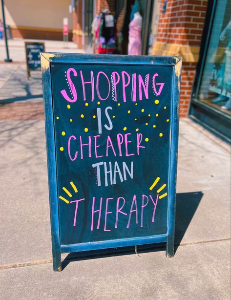 Boutique Sign Board Design, Boutique Chalkboard, Sale Chalkboard Sign, Chalk Sign Ideas Business, Clothing Store Chalkboard Sign Ideas, Small Business Chalkboard Signs, Store Chalkboard Sign Ideas, Funny Boutique Signs, Chalkboard Signs Business