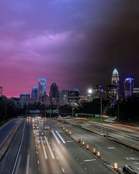 Instagram Transition, Streets Photography, Downtown Charlotte, Charlotte City, City Streets Photography, City Skylines, Night Moves, City Night, Night Scenery