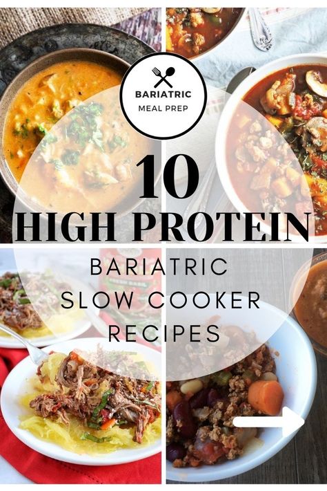 High Protein Meals After Vsg, High Protein Bariatric Dinner, Bariatric Recipes Gastric Bypass High Protein Snacks, Bariatric Beef Recipes, Bariatric Crock Pot Meals, Cheap Bariatric Meals, Vsg Friendly Recipes, Bariatric Stage 5 Recipes, Bariatric Meal Recipes