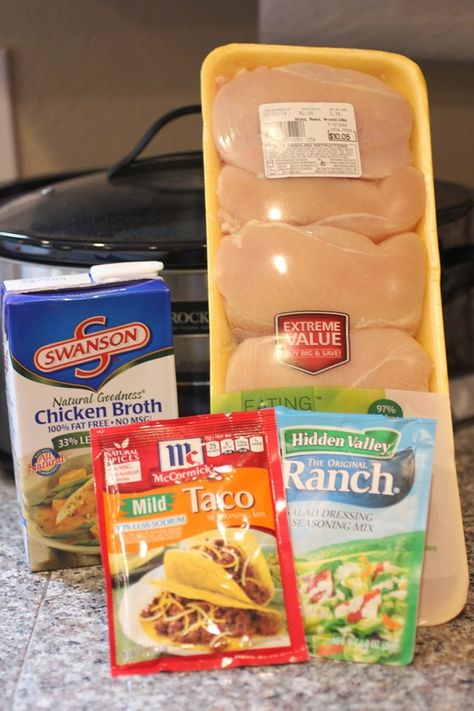 Crock Pot Ranch Chicken, Ranch Chicken Tacos, Chicken Ranch Tacos, Food Tacos, Crock Pot Food, Crock Pot Chicken, Ranch Chicken, Think Food, Crock Pot Slow Cooker