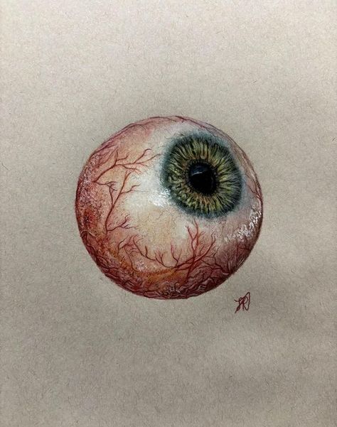 I AM AN ARTIST | I just finished this eyeball drawing and I actually like it 🥰 Took me 3 hours to draw and it’s drawn using Prismacolor Colored Pencils on strathm... | Facebook How To Draw Eyeballs, How To Draw Eyeball, How To Draw An Eyeball, Eyeballs Painting, Eye Ball Drawings, Eye Balls Drawing, Realistic Eye Drawing Color, Eye Donation Poster Creative, Eyeballs Drawing