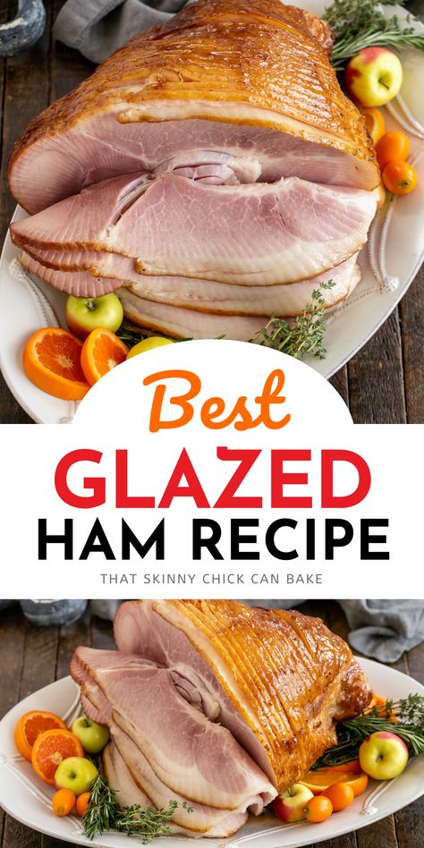 How to Make a Glazed Ham - A Honey Mustard Ham Glaze is the perfect way to finish off your holiday ham recipe! The sweetness compliments the salty, savory ham beautifully! Best Ham Glaze Recipe, Make Ahead Ham, Best Ham Glaze, Honey Glazed Ham Recipe, Glaze For Ham, Cooking Spiral Ham, Easy Ham Glaze, Honey Ham Glaze Recipe, Honey Baked Ham Recipe