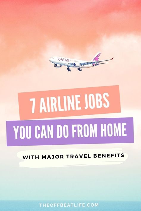 Dream of landing a remote job that comes with the perks of free travel? Airline jobs from home are becoming a common practice. Here is a list of 7 top Airline jobs you can do from home with major travel perks. #traveljobs #workfromhome #airlinejobs #onlinejobs #workatthome #onlinegig #remotework #remotejob Remote Jobs You Can Do At Night, Jobs That Require Travel, Jobs Near Me, Jobs You Can Do From Home, Work Remotely And Travel, Travel Jobs For Women, Travel Jobs Career Ideas, Become A Travel Agent From Home, Remote Jobs No Experience 2023