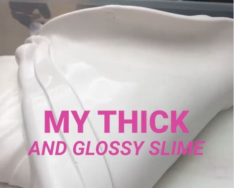 Slime Recipe Glossy, Thick Slime Recipe, How To Make Thick And Glossy Slime, Thick And Glossy Slime Recipe, How To Make Glossy Slime, Glossy Slime Recipe, Slime Recipie, Slime With Out Glue, Basic Slime Recipe