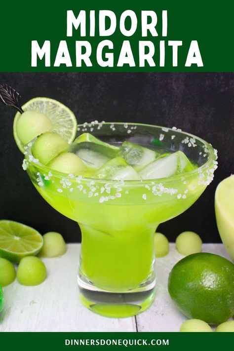 Enjoy a light summer sip with my irresistible Midori Margarita recipe! Bursting with refreshing melon flavor and zesty citrus notes, this cocktail is perfect for St. Patrick's Day or Cinco de Mayo celebrations. Crafted with just a few simple ingredients, it's one of my favorite easy cocktail recipes to enjoy all season long. Shake up your cocktail game with this delicious twist on a classic margarita! Midori Margarita Recipe, Green Margarita Recipe, Midori Margarita, Melon Margarita Recipe, Green Margarita, Summer Margaritas, Baileys Dessert, Easy Cocktail Recipes, Midori Melon