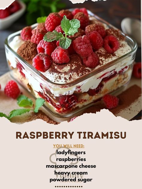 Summer Christmas Food Ideas, Raspberry Tiramisu Recipe, Ladyfingers Recipe Desserts, Pavlova Ideas, Ladyfingers Recipe, Lady Fingers Dessert, Homemade Ladyfingers, Amazing Christmas Desserts, Limoncello Tiramisu