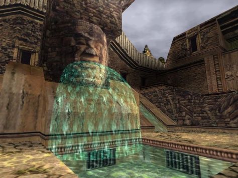 Waterfall Temple, Tomb Raider 4, Graphics Game, Concept Art World, Dream Fantasy, Vintage Video Games, Retro Horror, Retro Images, Low Poly Art