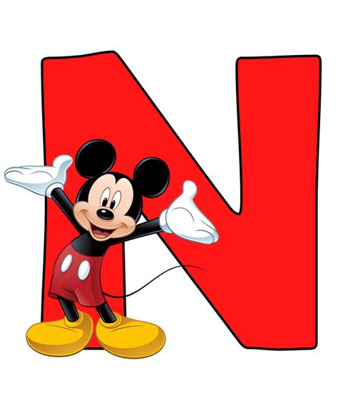 Bolo Do Mickey Mouse, Mickey Mouse Letters, Miki Mouse, Mickey Mouse Png, Baby Animal Nursery Art, Baby Disney Characters, Disney Alphabet, Mickey Mouse Characters, Mickey Mouse Theme