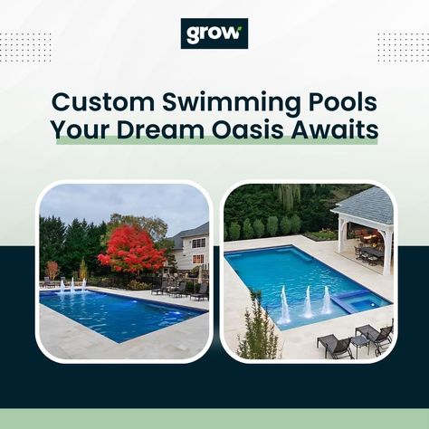 Make a splash in your very own custom-designed swimming pool. 
Whether you prefer a sleek, modern design or a lush, tropical look, we’ll create a poolscape that suits your style. 
See how we bring your dream pool to life.

🔗 https://growlandscapes.com/swimming-pools/  

#CustomPools #BackyardOasis #PoolDesign #OutdoorLuxury Modern Swimming Pool, Luxurious Pool, Custom Swimming Pool, Pool Contractors, Commercial Landscaping, Custom Pool, Aluminum Pergola, Pool Construction, Built In Seating