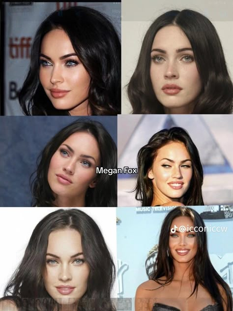 Fox Face Type, Megan Fox Hair, Fox Makeup, Rich Women Lifestyle, Fox Face, Doe Eyes, Celebrity Faces, Ethereal Makeup, Elegant Makeup