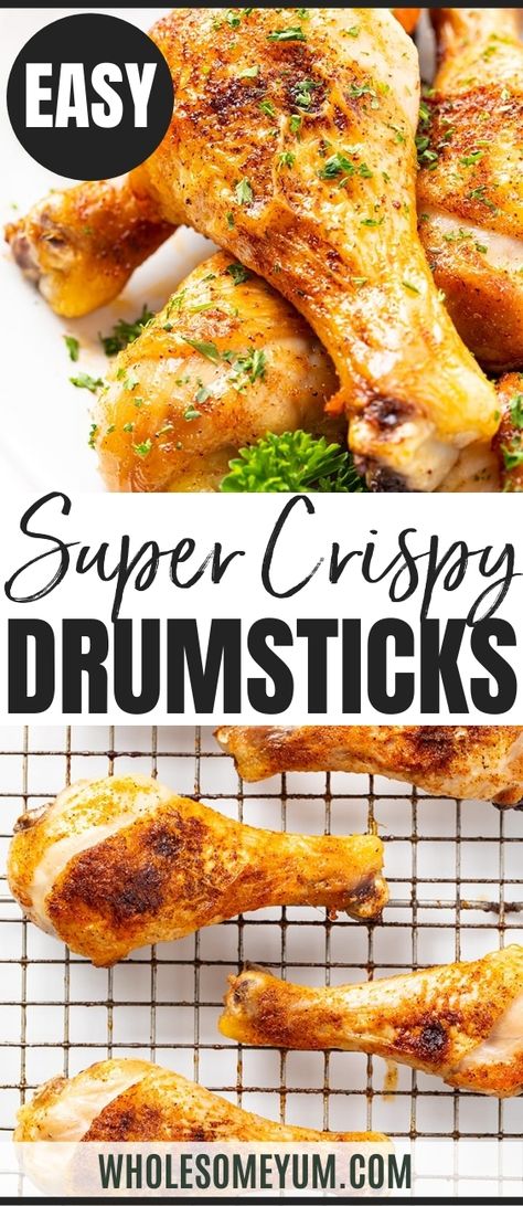 Crispy Baked Chicken Legs Drumsticks Recipe Crispy Chicken Drumstick Recipes Oven, Baked Chicken Drumsticks Recipes Oven, How To Make Chicken Drumsticks In Oven, The Best Chicken Legs Ever, Oven Chicken Drumsticks Crispy, Baked Fried Chicken Drumsticks, Crispy Baked Drumsticks, Best Way To Make Chicken Drumsticks, Roasting Chicken Drumsticks In Oven