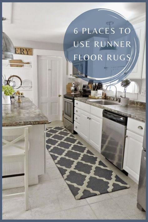 There is an infinity of rooms and places in which a runner rug can be placed. In this article, we will explore the versatility of runner rugs, see some of the rooms in which a runner rug can be placed to embellish the area or render it safer, and find out about the best place to find runner rugs of the utmost quality. Read more here: https://www.magicrugs.com/blog/6-places-to-use-runner-floor-rugs/ Galley Kitchen Rug Ideas, Rug Runners Around King Bed, Hallway Runners Ideas Entrance Halls, Long Rug Runner, Galley Kitchen Rug, Bedroom Runner Rug Ideas, Hall Runner Rug, Hallway Rugs Ideas, Runner In Kitchen