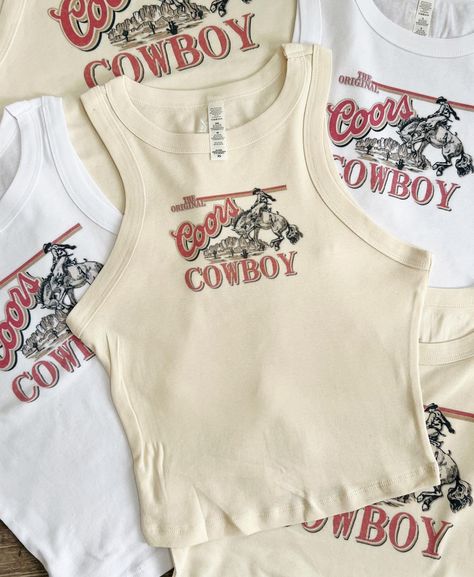 THE concert tank 🎶 • • #countryconcertoutfit #concertoufit #tanks #razorback #tanktop #ribbedtanks #cowboys #western #country Coors Cowboy, Concert Oufit, Cowboys Western, Western Tank Tops, Country Tank Tops, Country Concert Outfit, Cowboys Shirt, Plastic Film, The Concert