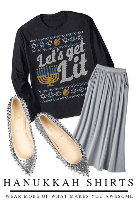 Hanukkah Shirts Funny, Ugly Hanukkah Sweater, Hanukkah Sweater, Hanukkah Shirts, Funny Hanukkah, Chanukah Party, Jewish Humor, Lets Get Lit, Hanukkah Gifts